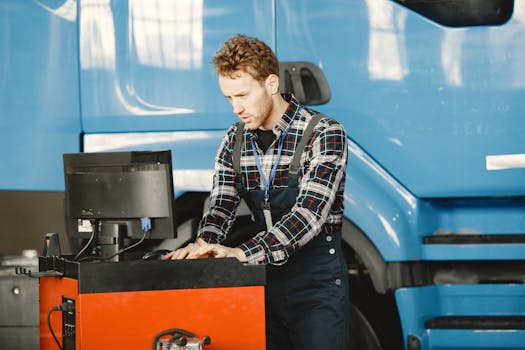 technician working with plumbing software