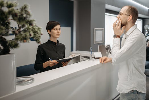 plumber scheduling an appointment